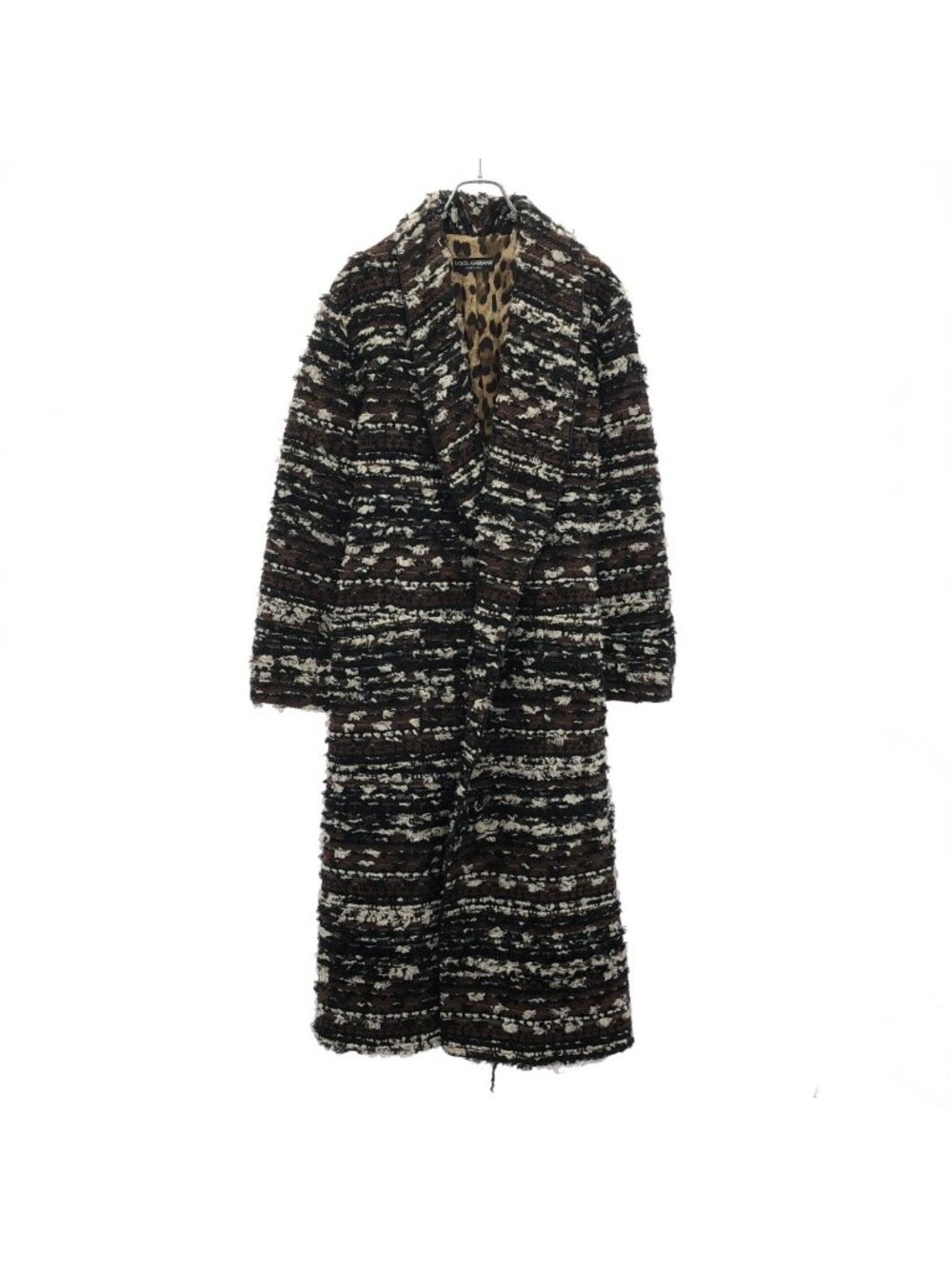 Dolce & Gabbana Tweed Gown Coat Fmmgb Mix 42